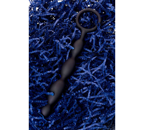 Анальная цепочка черного цвета A-toys - 19,5 см.