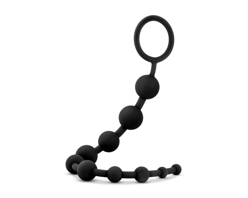 Заказать Черная анальная цепочка 10 Anal Beads - 31,8 см.