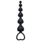Заказать Чёрная анальная цепочка Heart s Beads Black - 18 см.
