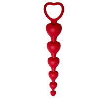 Бордовая анальная цепочка Love Beam - 19 см.