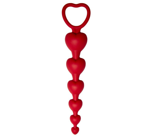 Бордовая анальная цепочка Love Beam - 19 см.