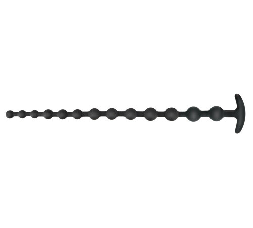 Черные анальные бусы Anal beads - 50 см.