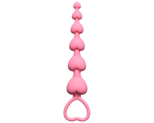 Заказать Розовая анальная цепочка Heart s Beads Pink - 18 см. Заказать Розовая анальная цепочка Heart s Beads Pink - 18 см.