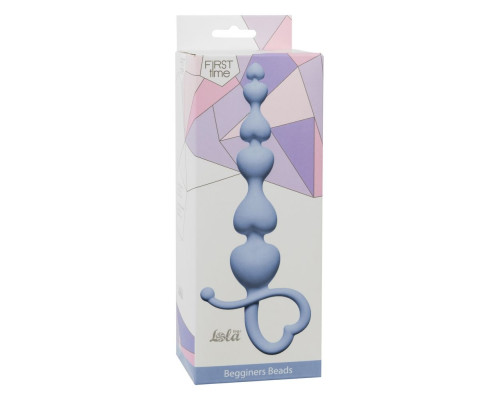 Заказать Голубая анальная цепочка Begginers Beads - 18 см.