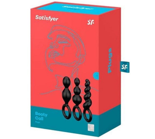 Набор чёрных анальных цепочек Satisfyer Booty Call