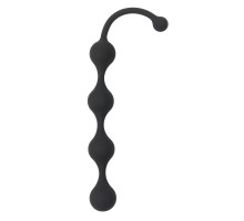 Чёрная анальная цепочка Four Beads Anal Black - 24 см.
