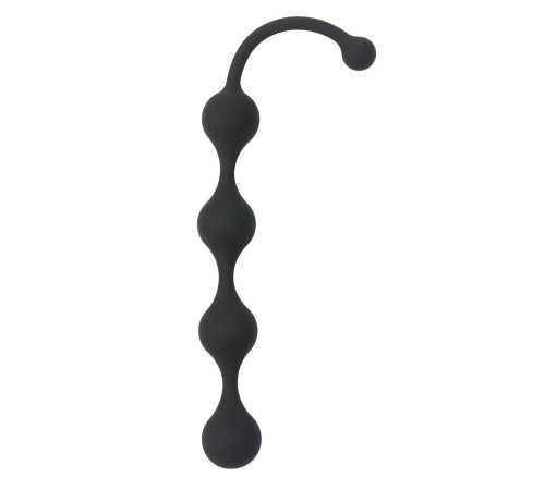 Чёрная анальная цепочка Four Beads Anal Black - 24 см.