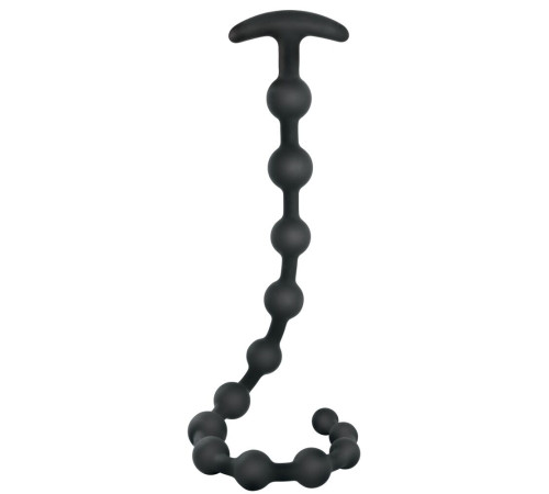 Черные анальные бусы Anal beads - 50 см.