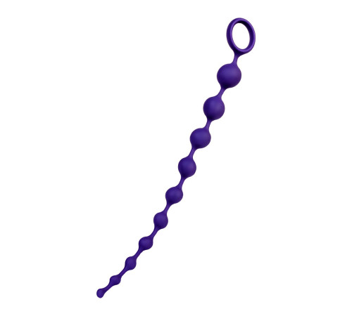 Фиолетовая силиконовая анальная цепочка Grape - 35 см.