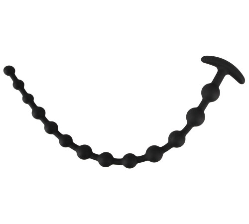 Черные анальные бусы Anal beads - 50 см.