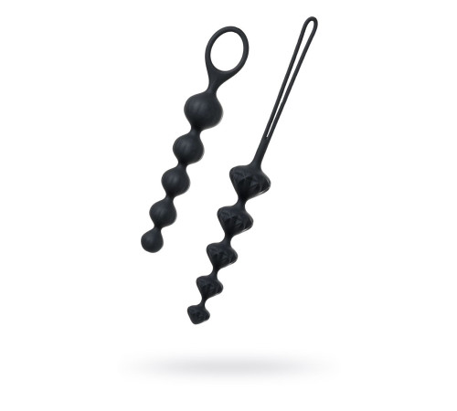 Набор из 2 чёрных анальных цепочек Satisfyer Love Beads