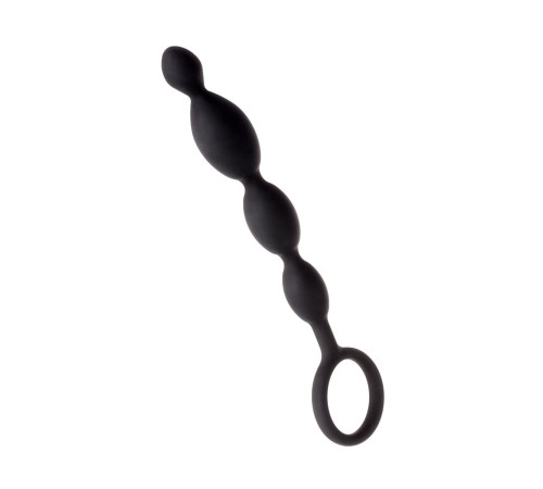 Анальная цепочка черного цвета A-toys - 19,5 см.