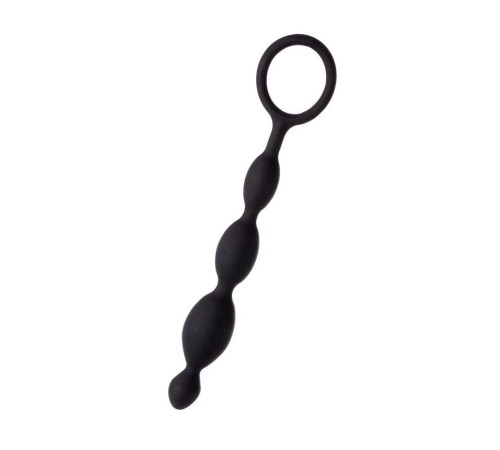 Анальная цепочка черного цвета A-toys - 19,5 см.