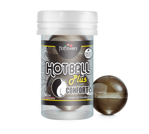 Анальный лубрикант на масляной основе Hot Ball Plus Conforto (2 шарика по 3 гр.)