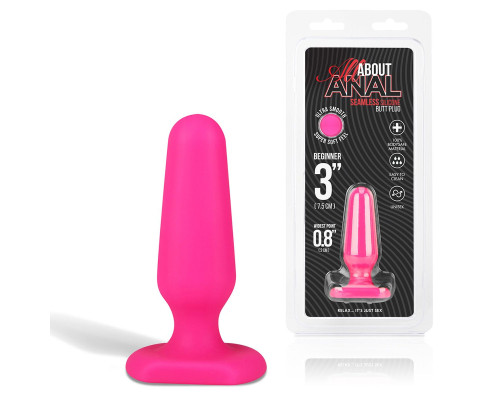Заказать Розовый анальный плаг из силикона Seamless Silicone Butt Plug - 7,5 см. Заказать Розовый анальный плаг из силикона Seamless Silicone Butt Plug - 7,5 см.