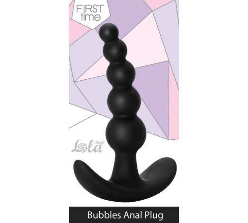Чёрная анальная пробка Bubbles Anal Plug - 11,5 см.
