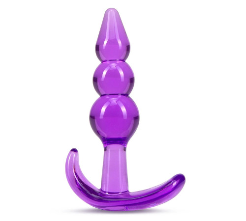 Фиолетовый анальный стимулятор Triple Bead Anal Plug - 9 см. Фиолетовый анальный стимулятор Triple Bead Anal Plug - 9 см.