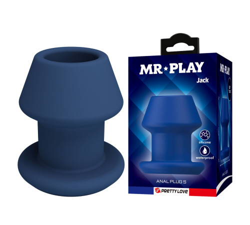 Синий анальный расширитель Jack Anal Plug S - 7,7 см.