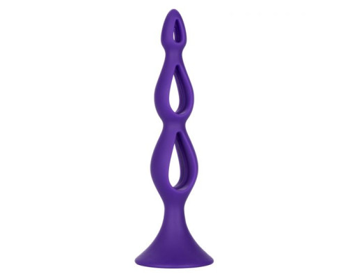Заказать Фиолетовая анальная елочка Silicone Triple Probe - 14,5 см.