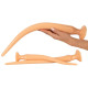 Заказать Набор из 3 телесных удлиненных анальных пробок Super Long Flexible Butt Plug Set
