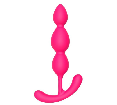 Розовый анальный стимулятор SILKY SMOOTH T-TEARDROP - 11 см.