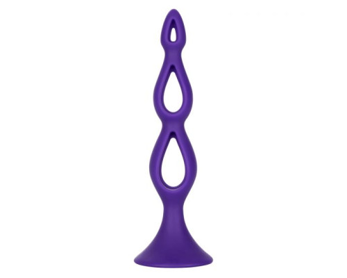 Заказать Фиолетовая анальная елочка Silicone Triple Probe - 14,5 см.