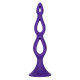 Заказать Фиолетовая анальная елочка Silicone Triple Probe - 14,5 см.