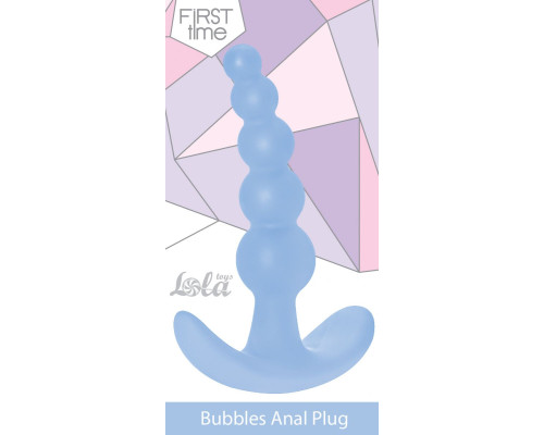 Заказать Голубая анальная пробка Bubbles Anal Plug - 11,5 см.