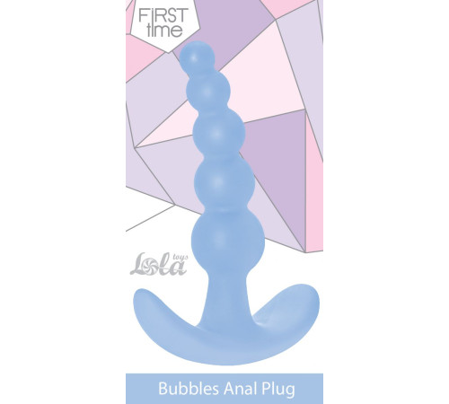 Голубая анальная пробка Bubbles Anal Plug - 11,5 см.
