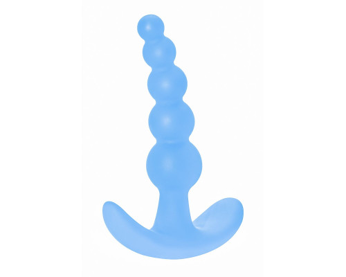 Заказать Голубая анальная пробка Bubbles Anal Plug - 11,5 см.