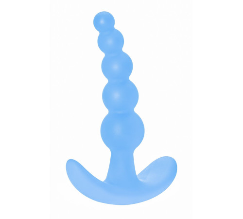 Голубая анальная пробка Bubbles Anal Plug - 11,5 см.