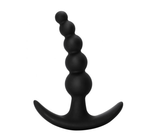 Чёрная анальная пробка Bubbles Anal Plug - 11,5 см.