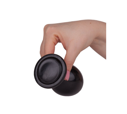 Черный анальный плаг Glide L - 11,7 см.