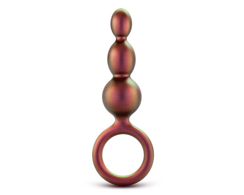 Заказать Массажер для анальной стимуляции цвета бронзы Matrix Beaded Loop Plug - 13,3 см.