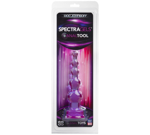 Фиолетовая анальная ёлочка SpectraGels Purple Anal Tool - 17,5 см.
