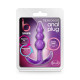 Заказать Фиолетовый анальный стимулятор Triple Bead Anal Plug - 9 см.