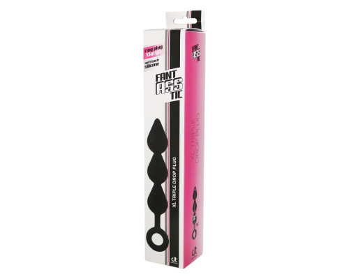 Заказать Черный анальный стимулятор XL Triple Drop Plug Black - 26 см. Заказать Черный анальный стимулятор XL Triple Drop Plug Black - 26 см.