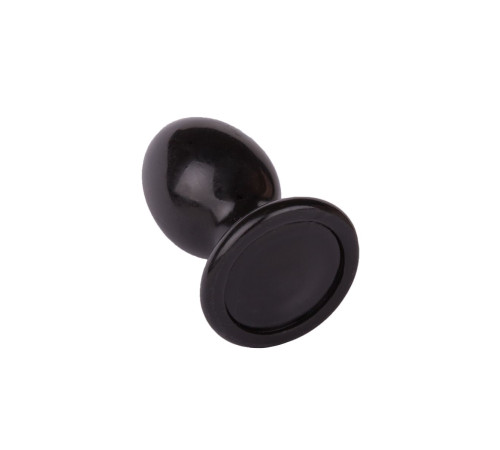 Черный анальный плаг Glide M - 10,3 см.