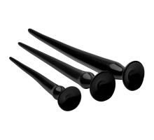 Набор из 3 черных больших гибких анальных стимуляторов Slim Tapered Anal Hose Trainer Set