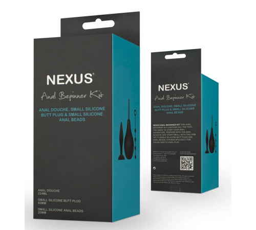 Анальный набор Nexus Anal Beginner Kit: пробка, душ и шарики