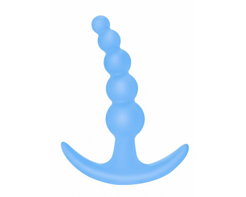 Заказать Голубая анальная пробка Bubbles Anal Plug - 11,5 см.
