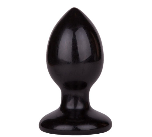 Черный анальный плаг Glide M - 10,3 см.