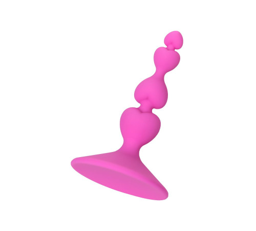 Розовая силиконовая анальная пробка Loverty - 8 см.