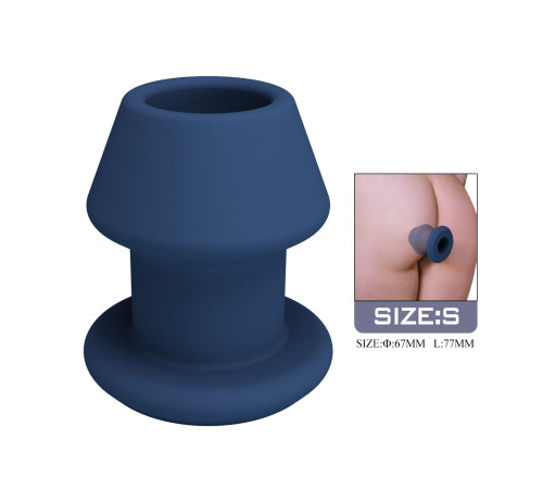 Синий анальный расширитель Jack Anal Plug S - 7,7 см.