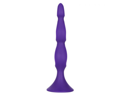 Заказать Фиолетовая анальная елочка Silicone Triple Probe - 14,5 см.