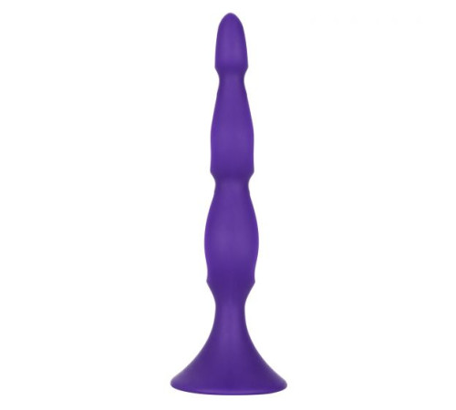 Фиолетовая анальная елочка Silicone Triple Probe - 14,5 см.
