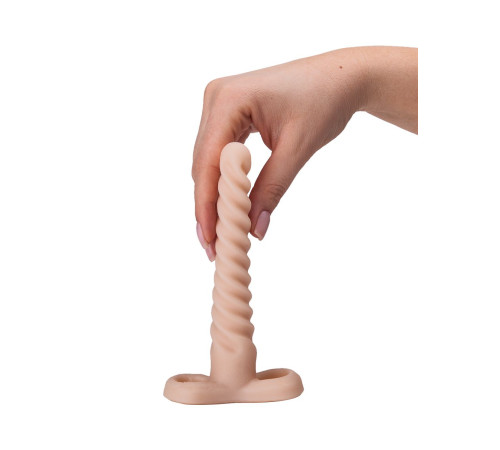 Спиралевидный телесный плаг - 15 см.
