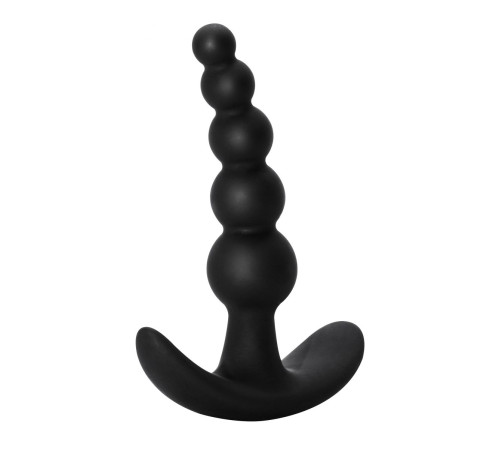 Чёрная анальная пробка Bubbles Anal Plug - 11,5 см.