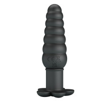 Черный анальный вибростимулятор Imron - 11 см.