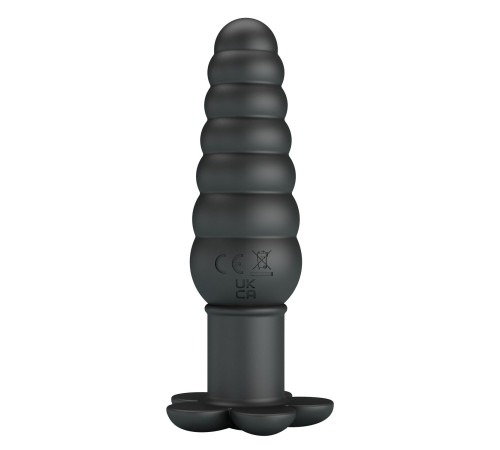 Черный анальный вибростимулятор Imron - 11 см.